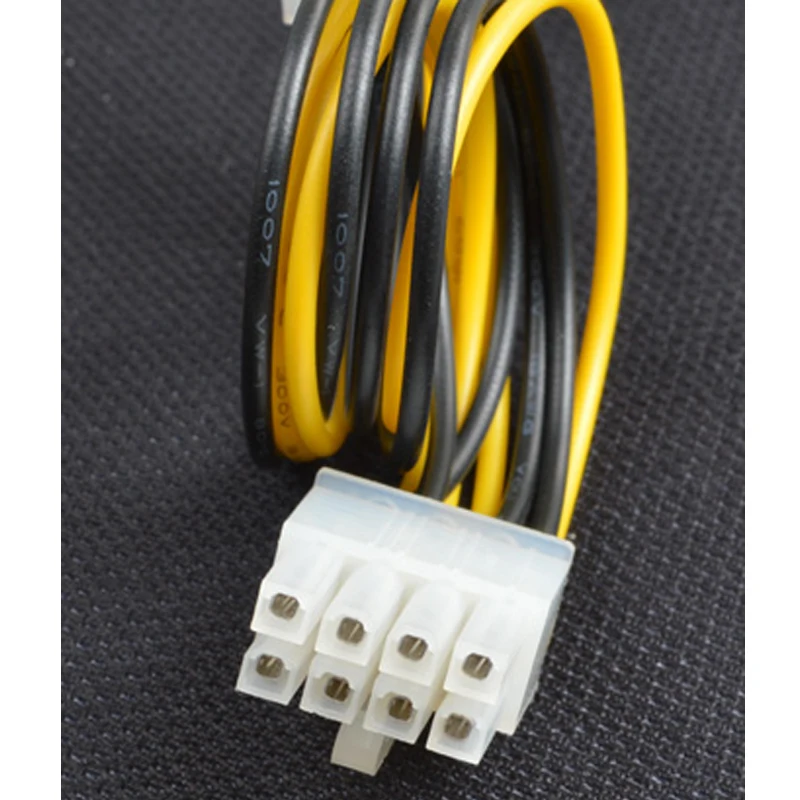 Cable adaptador de corriente de 4 pines a 8 pines para CPU, cable de alimentación de 4 pines macho a 8 pines hembra, extensión de plomo para CPU ATX