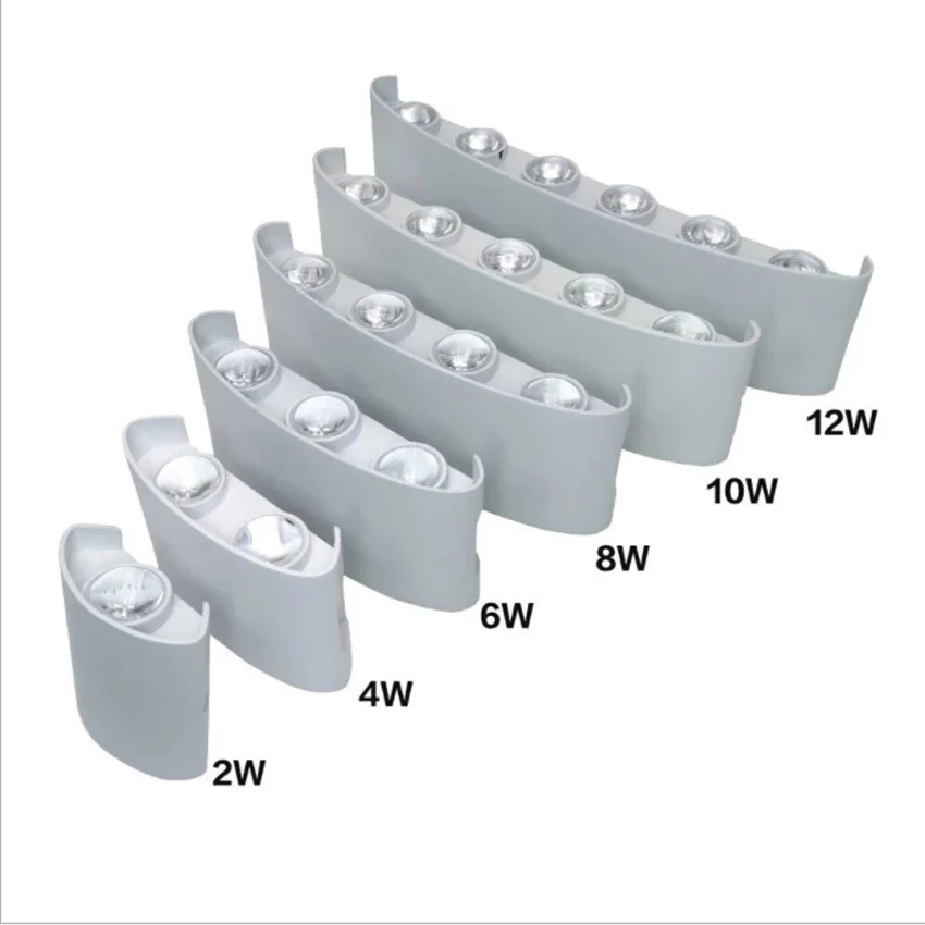 Waterproof LED Garden Lights 4/6/8/12W 85-265V Interior Wall Light Aluminum For Outdoor Porch/Stairs/Bedroom Decor