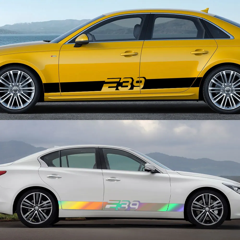 2 قطعة باب السيارة الجانب ملصق السيارات تقليم الشارات اكسسوارات لسيارات BMW E46 E60 E90 E39 E87 E28 E30 E34 E36 E53 E61 62 E70 E91 E92 E93