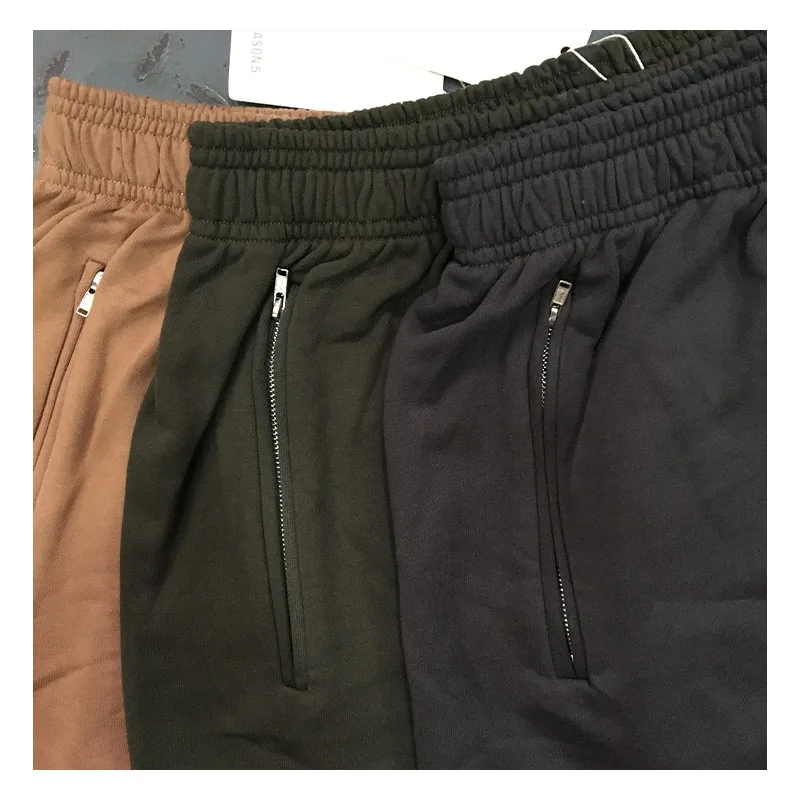 2021 Terry Season 6 Shorts Men Women High Quality Classic Solid Season Series Kanye West Shorts Zipper Pocket Trousers Calabasas