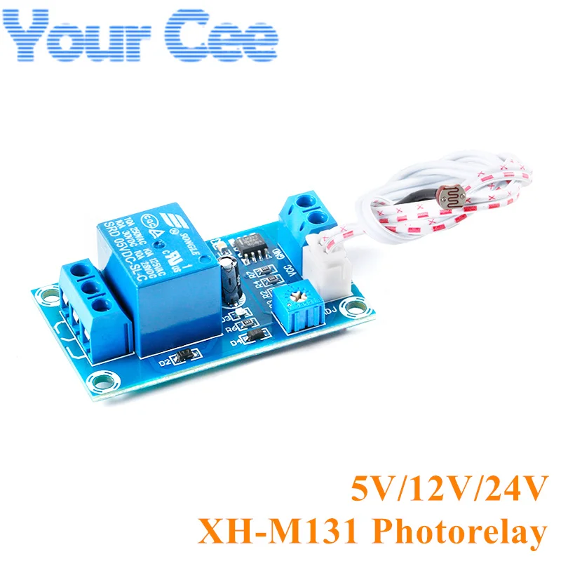 XH-M131 DC 5V 12V 24V Light Control Switch Photorelay Photoresistor Relay Module Detection Sensor brightness Automatic Control