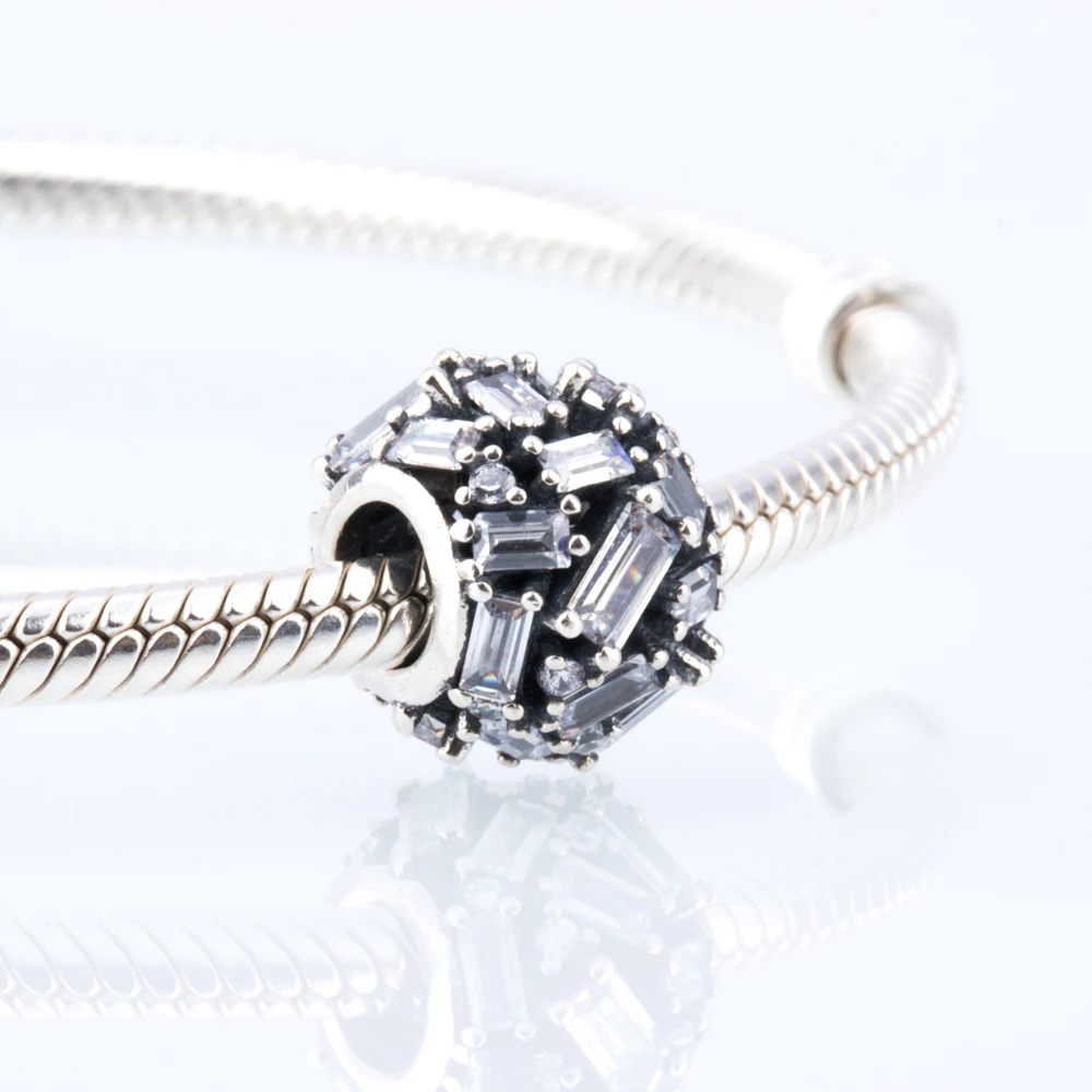 S925 Silver Pentagram Pendant, Love and Elfie Tower Pendant, Oxygen Cubic Zirconia Bracelet Beads, Bracelet Positioning Buckle