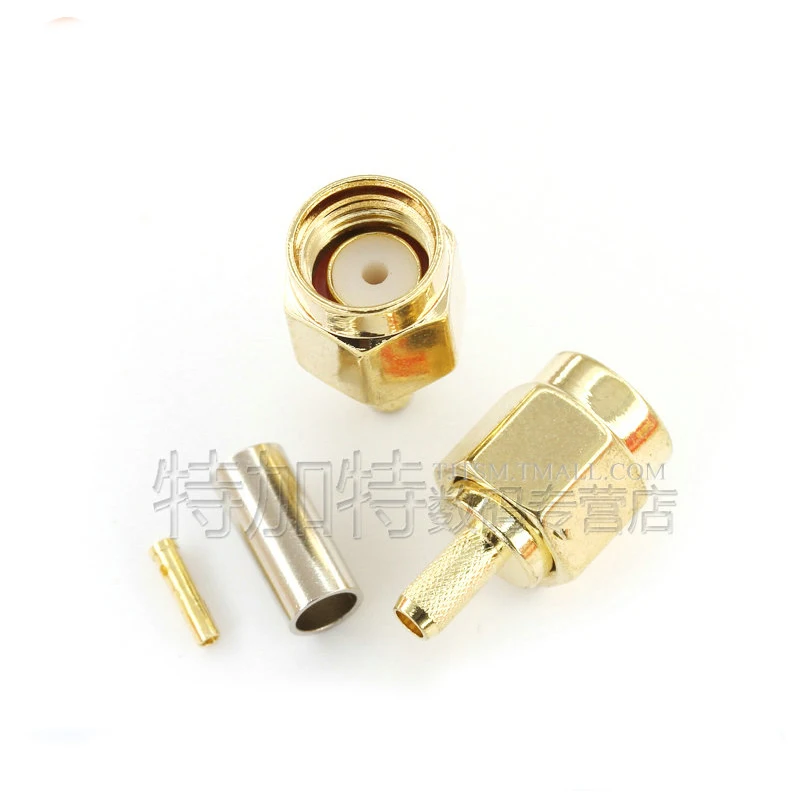 20pcs/Lot SMA-J-1.5/3.0/5.0 Male Adapter Plug Connector RF Coaxial Crimp For RG178/RG316/RG316/RG58 Cable