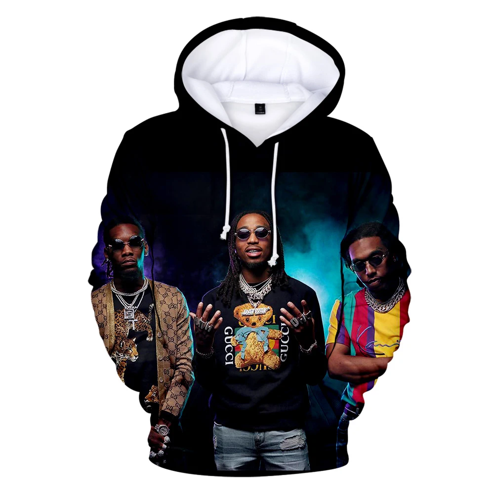 Migos Rapper 3D Hoodies Sweatshirt Men Women Long Sleeve Pullover Casual Oversize Hoodie 3D Sweatshirt Men\'s Streetwear 2XS-5XL