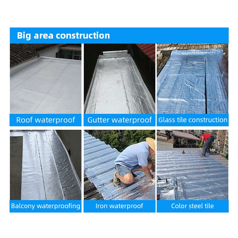 Aluminum Foil Butyl Rubber Tape High Temperature Resistance Waterproof Tape Roof Pipe Repair Stop Leak Sticker 3-10M