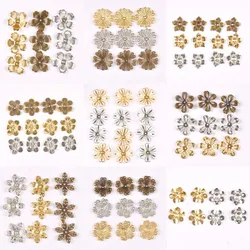 10 Style 20pcs Vintage 3 Colors Flowers Blank Setting Filigree Wraps Connectors Charm Findings For Jewelry Making YKL0762