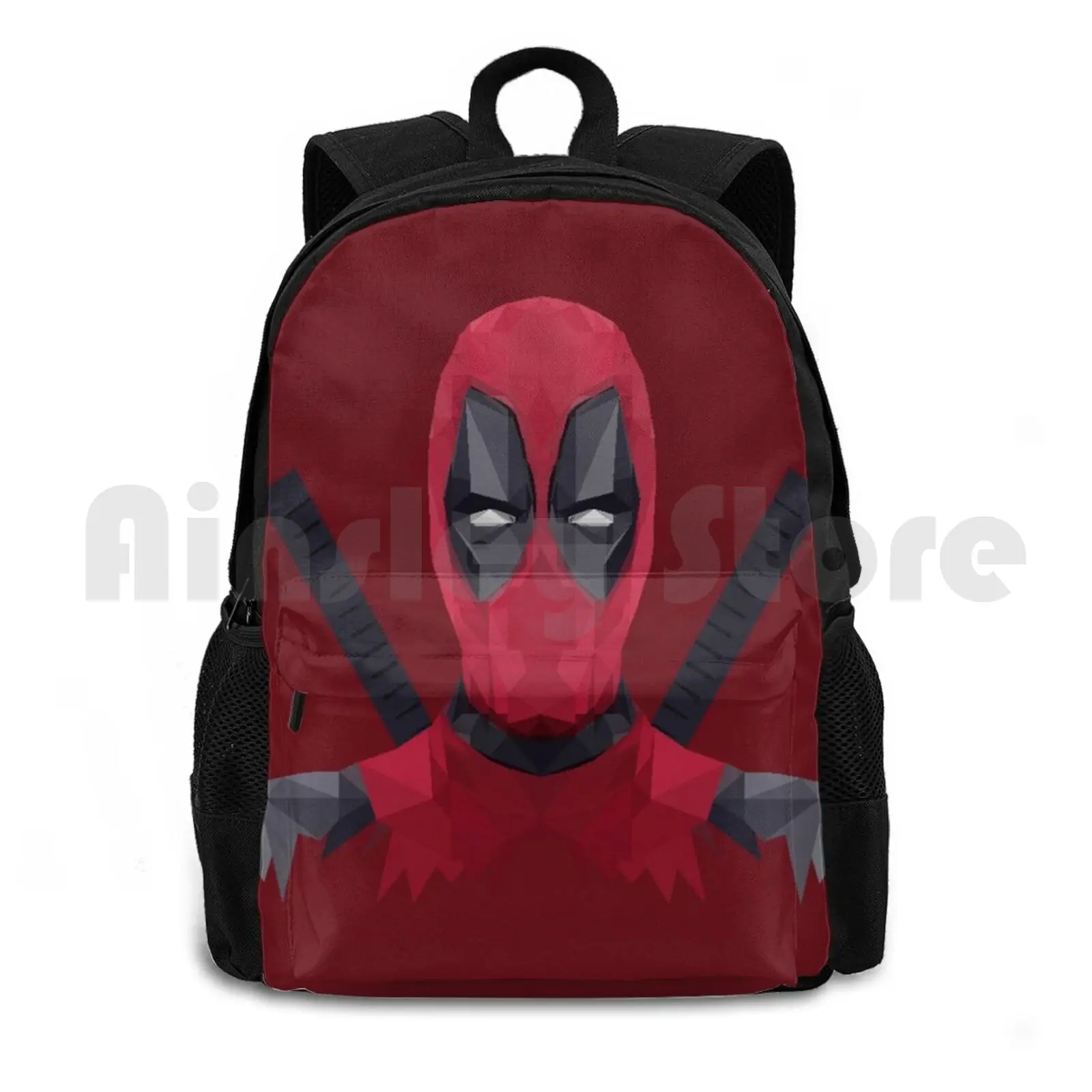 Superheld Romantik Outdoor Wanderrucksack Reiten Klettern Sporttasche Comic Book Superheld Mercernary Low Poly Photoshop Mouth