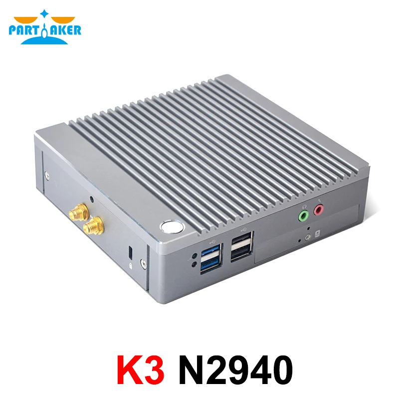 Mini PC Windows 10 Pro Intel Celeron Quad Core N2940 1.83GHz Small Desktop Computer Dual Lan Dual HDMI Support Auto Power On