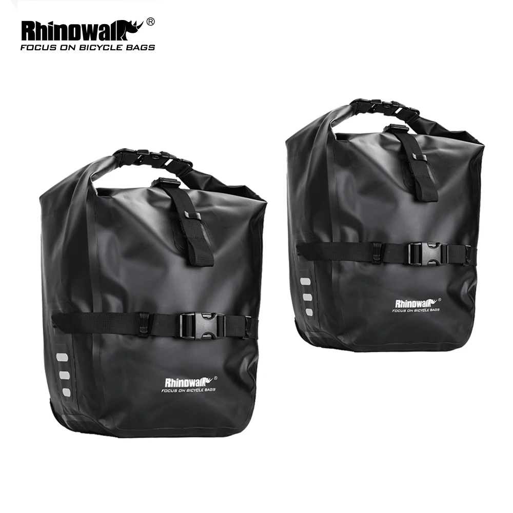 

Rhinowalk 2 Pieces 20L Bicycle Pannier Bag Bike Accessories Waterproof Portable Bike Bag Trunk Pack Cycling Travel Cycling Bag