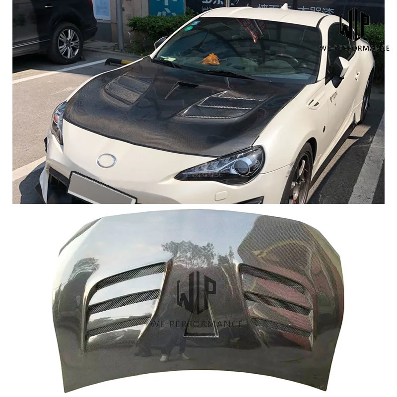 

High Quality Carbon Fiber Front Engine Hood Bonnets engine Covers For Toyota GT86 BRZ Car Body Kit 13-17