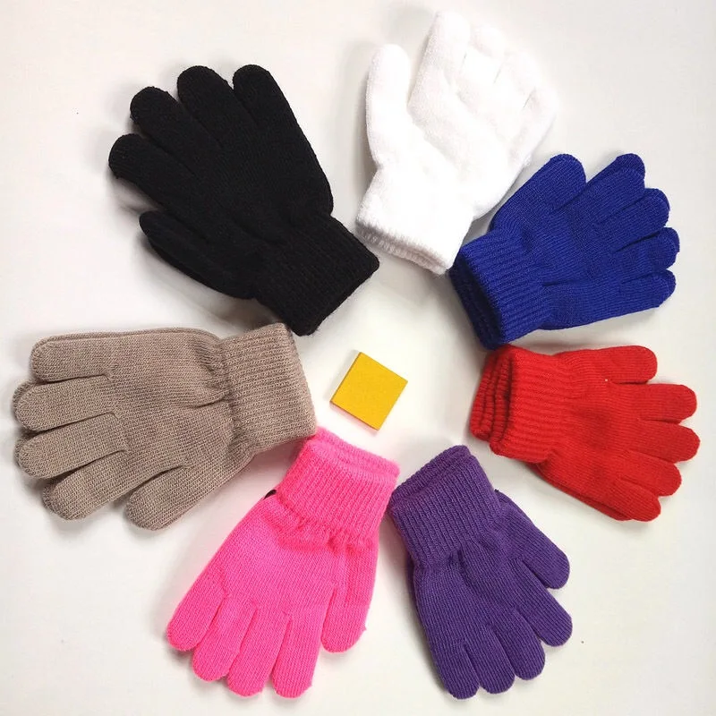 Children's warm gloves in autumn and winter, with elastic warm effect, suitable for children aged 3-10 years, boys and girls can