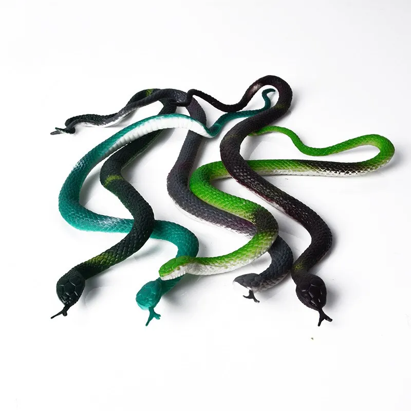 1pcs Creative Simulation Snake Fake Snake Small Snake Soft Rubber Snake Plastic Scary Toy Novelty Funny Toys