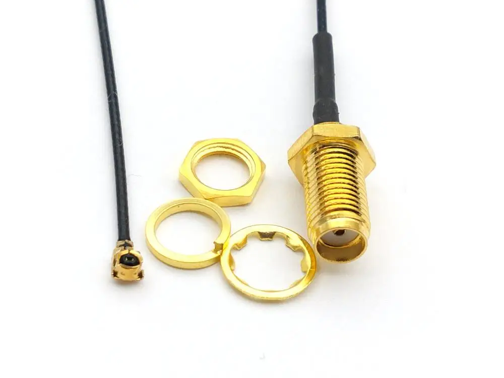 1000pcs cable 5cm 10cm 15cm 20cm SMA female nut bulkhead to U.FL Ufl female 1.13 cable pigtail adapter