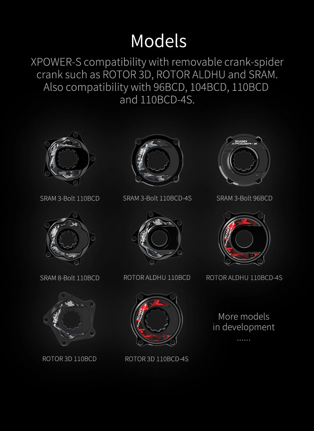 XCADEY XPOWER-S Rennrad MTB Spider Power Meter Für SRAM ROTOR RaceFce Kurbel Kettenblatt 104BCD 110BCD – Detail 9