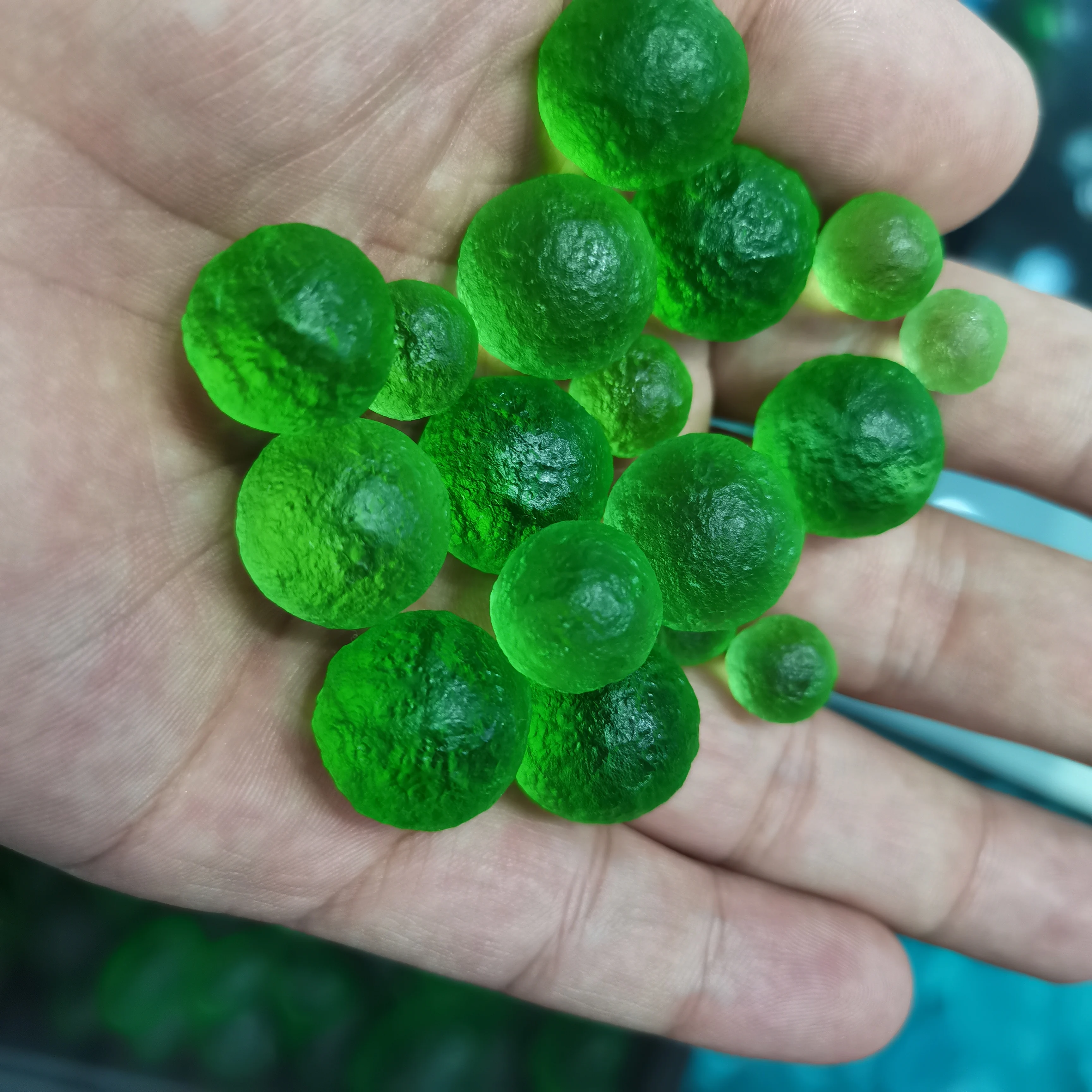 

10pcs GREEN GEM MOLDAVITE Meteorite Impact Glass Czech