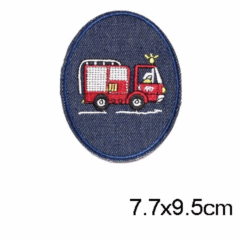 Elbow Knee Sewing Repair Patches Iron on Car Horse Appliques for clothing Jeans Stripes Stickers Embroidered Kids Cloth Badges