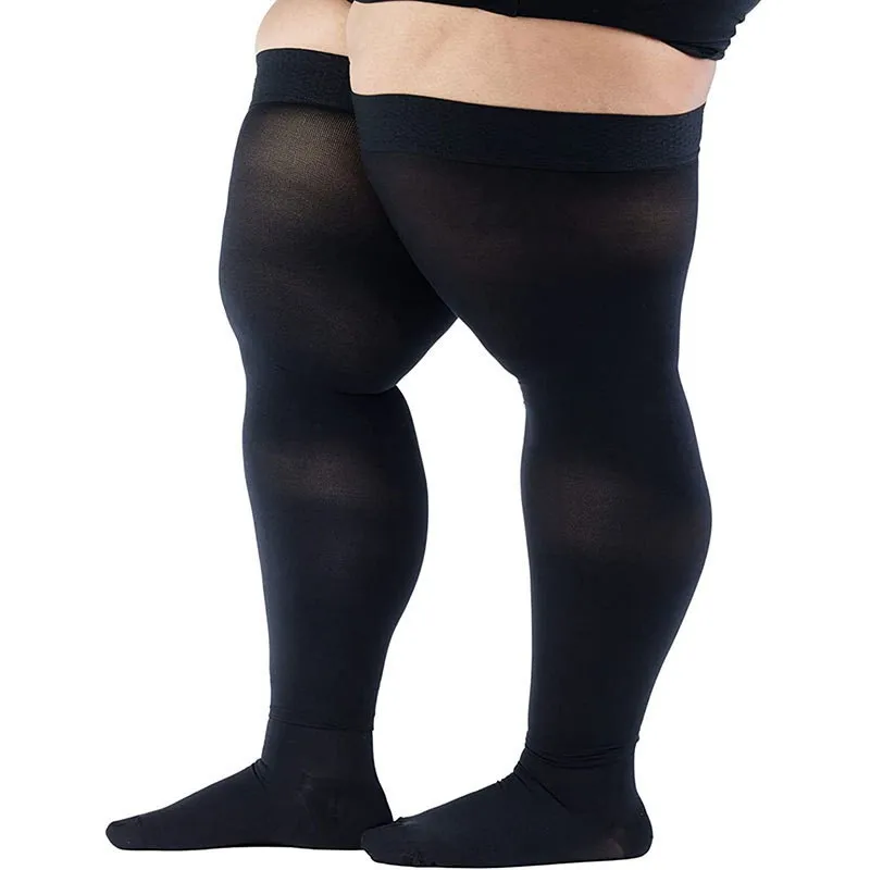 Women Pressure Stockings Men Extra Large 3XL  4XL 5xl  Anti Vein Varicose Thrombus 23-32mmhg Elastic Segmented Slip Design Tight