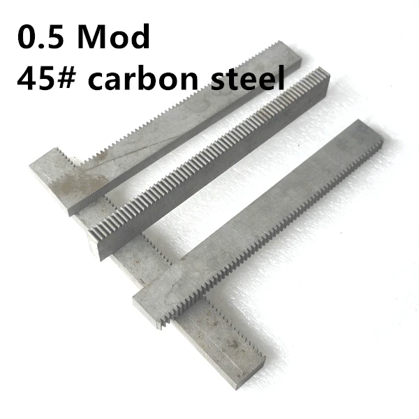 0.5 mod 45# carbon steel rack 0.5 die 45 carbon steel 50 100 150 200 small modulus gear rack guide rail machining any length