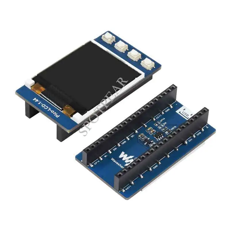 Modul Peraga LCD 1.44 Inci Layar 1.44 Inci Warna 65K 128 × 128 SPI untuk Raspberry Pi Pico