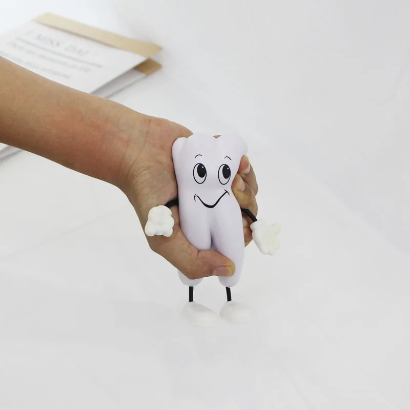 Tooth-figure Squeeze Toy Dental Clinic Dentistry Promotional Item Dentist Gift Soft PU Foam Model Shape 12.5cm