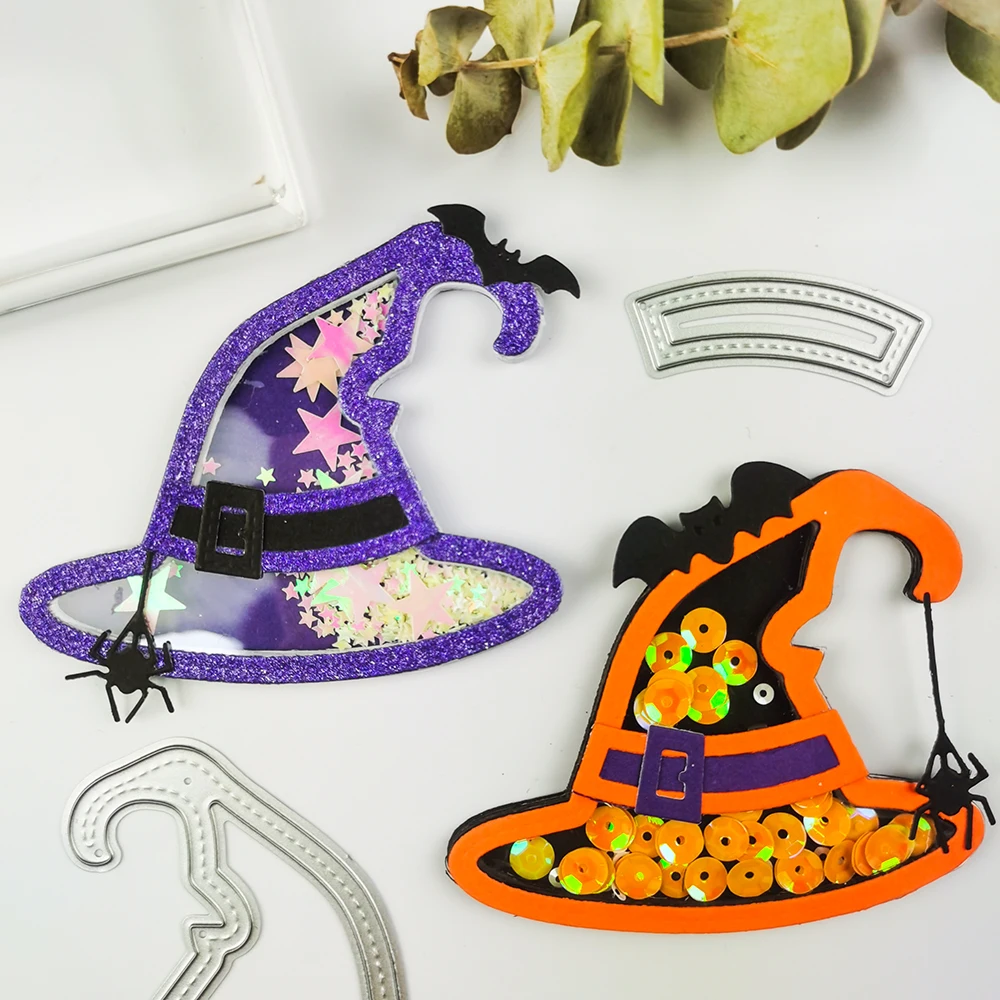 MangoCraft Halloween kapelusz wiedźmy metalowe wykrawacze szablony do DIY Scrapbooking ozdoba zdjęcia tłoczenie DIY umiera dla papierowych kartek