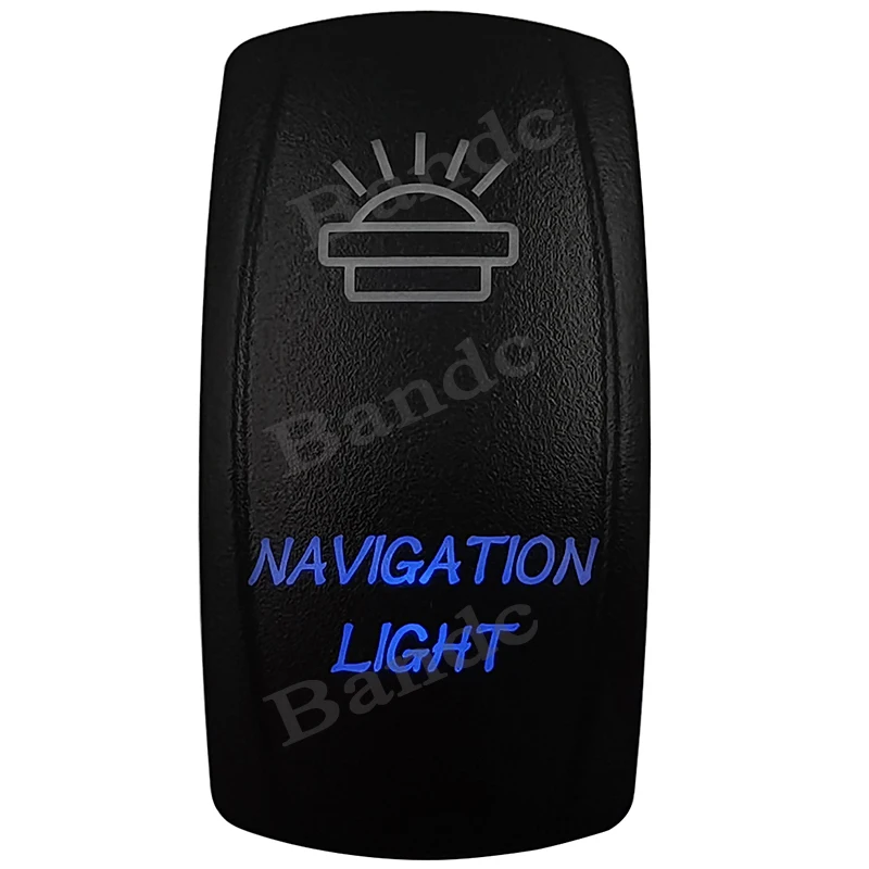 NAVIGATION LIGHT Rocker Switch，Laser-Etched On-Off SPST Led Lights Switch for Car Boat ARB RV，Car Accessories，Jumper Wires Set