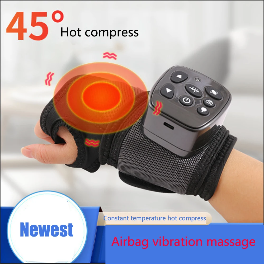 Smart Wrist Massager Hand Compression Air Massager Electric Heating Vibration Brace  And Hand Relief Treatments Device