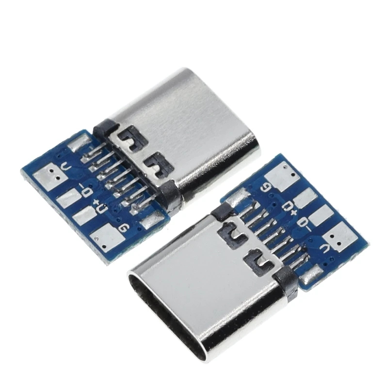 TZT 10/30 Stück USB 3.1 Typ C Stecker 14-Pin Buchse Durchsteckmontage PCB 180 Vertikal Abgeschirmt USB-C – Detail 5