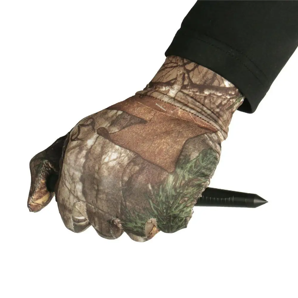 Summer Skin-Thin Multi-Functional Gloves Touch Screen Anti-Slip Riding Gloves Bionic Camouflage Hunting Fishing  Elastic Gloves