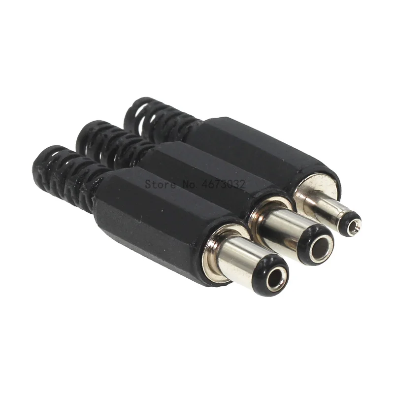 10Pcs DC Power Male Plug Jack Adapter Male 5.5x2.1mm 5.5x2.5mm 3.5x1.0mm 3.5x1.3mm 6.3x3.0mm 3.5x1.1mm