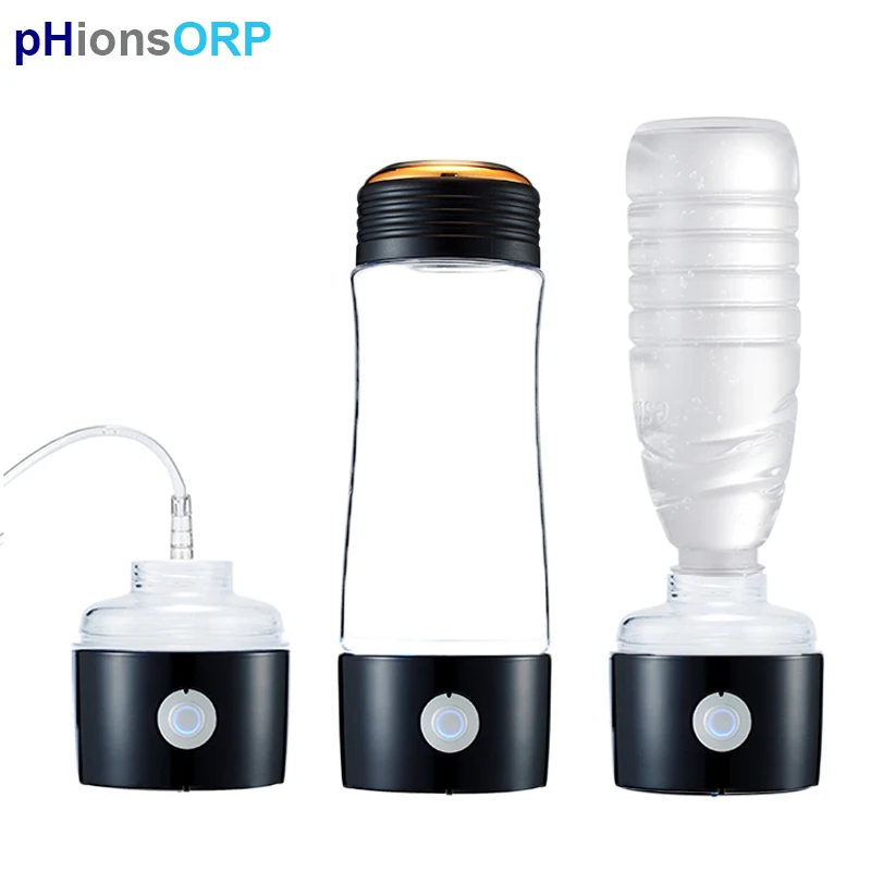 

High Hydrogen Rich Water Generator Bottle - Glass Cupbody - DuPont SPE PEM Dual Chamber Maker lonizer - H2 Inhalation device