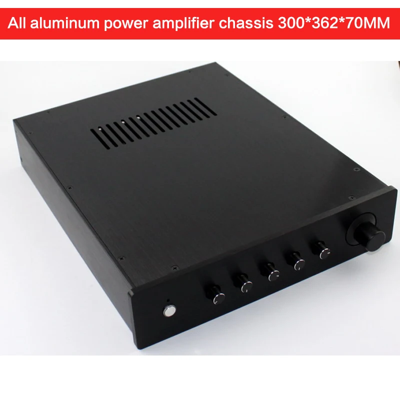 2.1 All-aluminum Power Amplifier Chassis DIY A6 Audio Case Power Supply Shell Amplifier Box Multi-purpose Enclosure 300*362*70MM