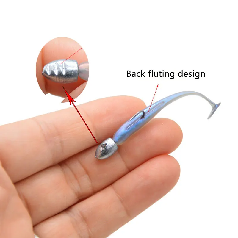 Cebo de pesca Ttail 5 cm con anzuelo jig head 2 g - imagen 4