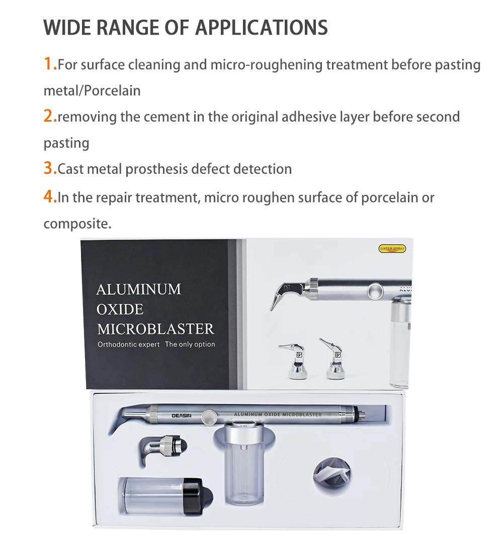 DEASIN 2in1 Dental Tools Aluminum Oxide Micro Blaster Alumina Air Abrasion Polisher Microetcher Sandblasting With Water Spray