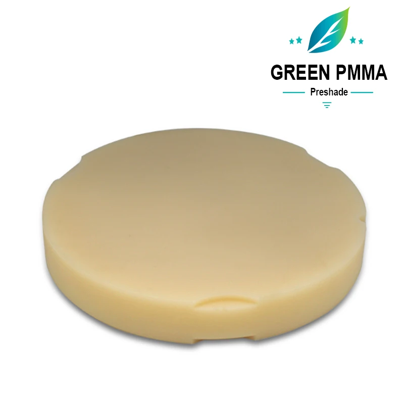 Green 3Pcs Multilayer PMMA 95MM OD Japan Raw Powder for CAD/CAM Temporary Denture Material Milling Disc Restorations Resin Plate