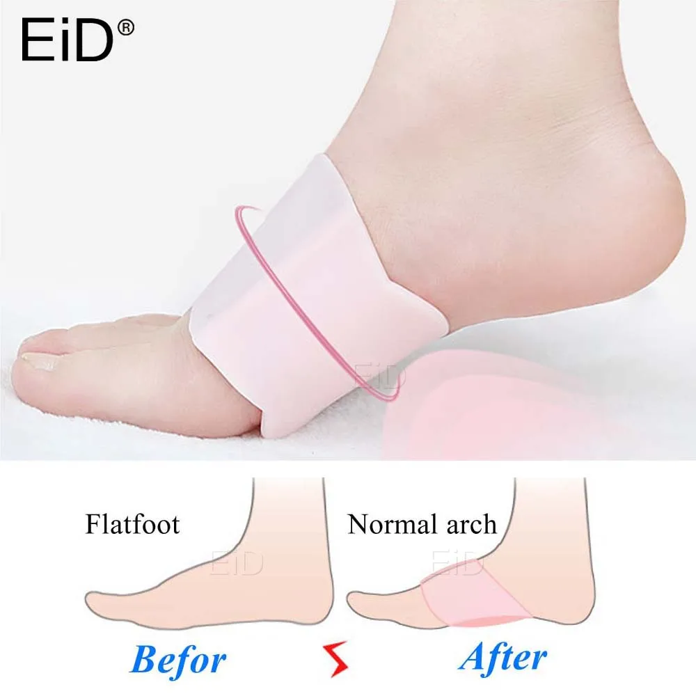 EiD Silicone Gel Arch Supports Bandage foot Pads for Women man High Heels Sandals Insert Pad Massage Foot Care Shoes Insoles