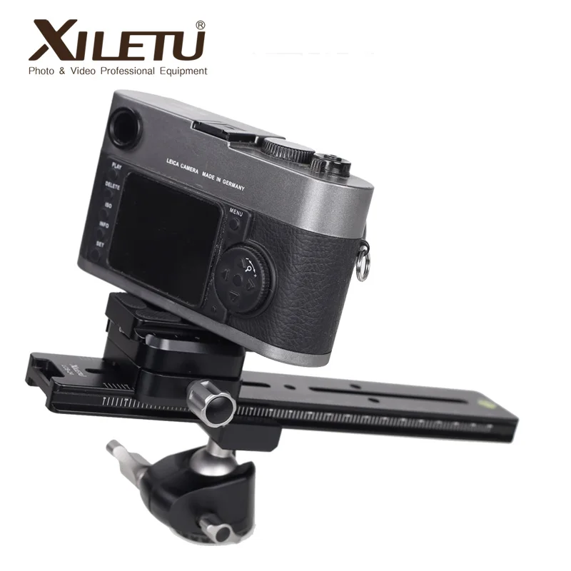 XILETU LCB-24B Track Dolly Slider Focusing Focus Rail Slider & Clamp and QR Plate Meet Arca Swiss For DSLR Camera Canon