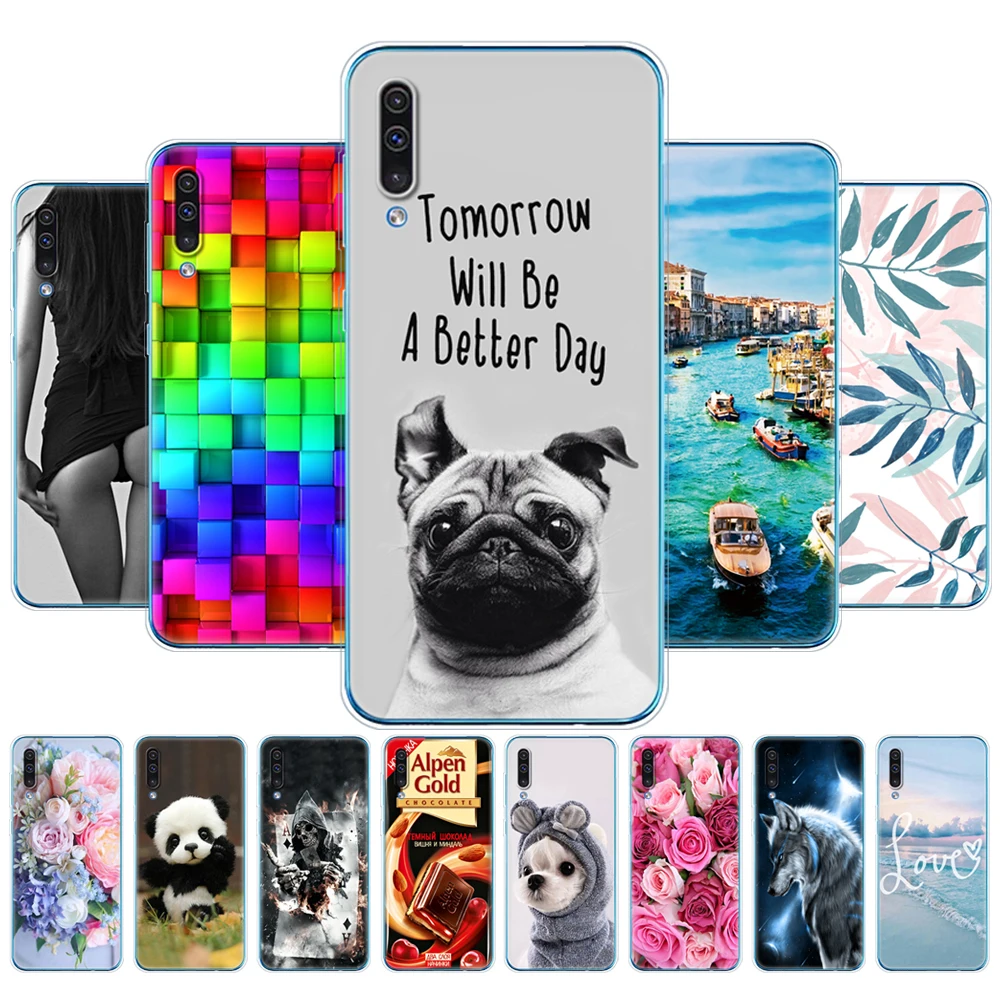 For Samsung Galaxy A50 Case 6.4 Silicon Soft TPU Back Phone Cover For Samsung A50 A505 A505F SM-A505F Protective Coque Bumper