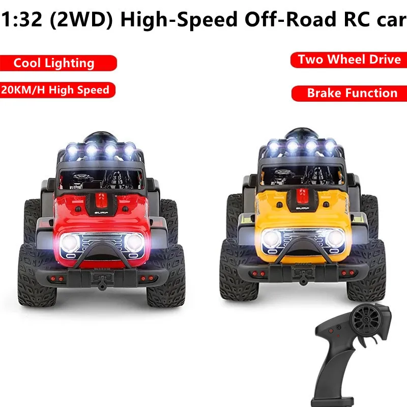 Simulation Remote Control Drift Off-Road Car 25KM/H High-Speed Independent Shock Absorber Cool Lighting 2WD Mini RC Car Model