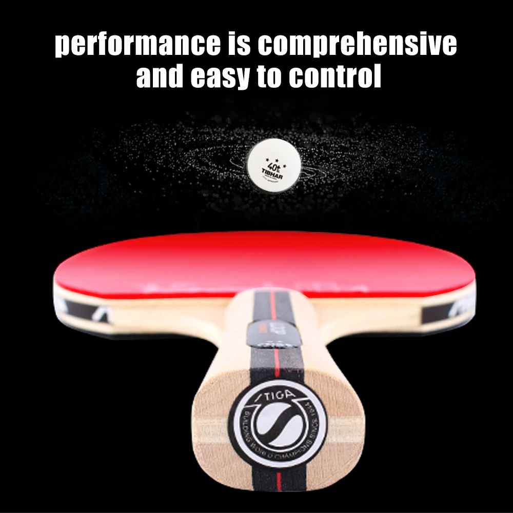 STIGA 2stars Rubber Table Tennis Paddle, Professional Pingpong Racket with Case 200g 2 star