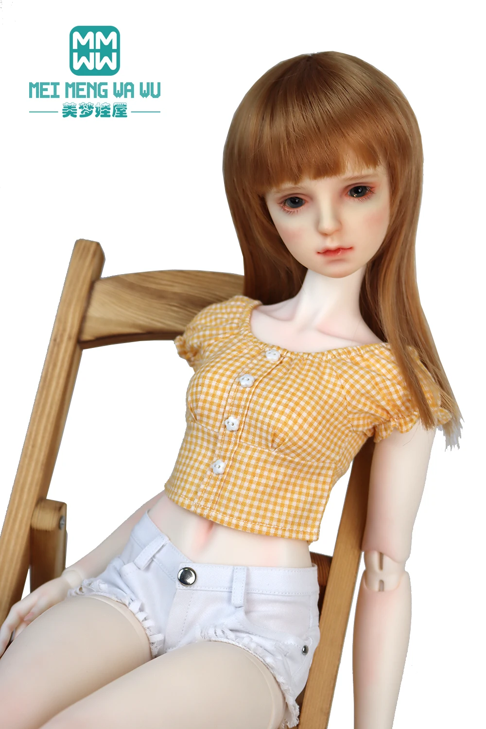 

BJD Doll clothes 58-60cm 1/3 BJD SD Dolls toys Ball Jointed Doll Fashion plaid shirt Ripped jeans