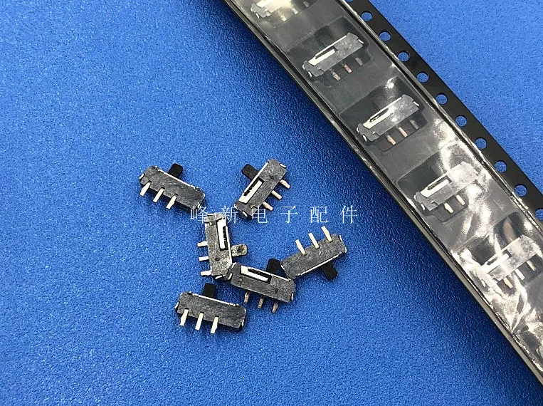 5Pcs Taiwan with bracket patch 3 feet 2 files self-rebound self-reset toggle switch slide switch spring switch