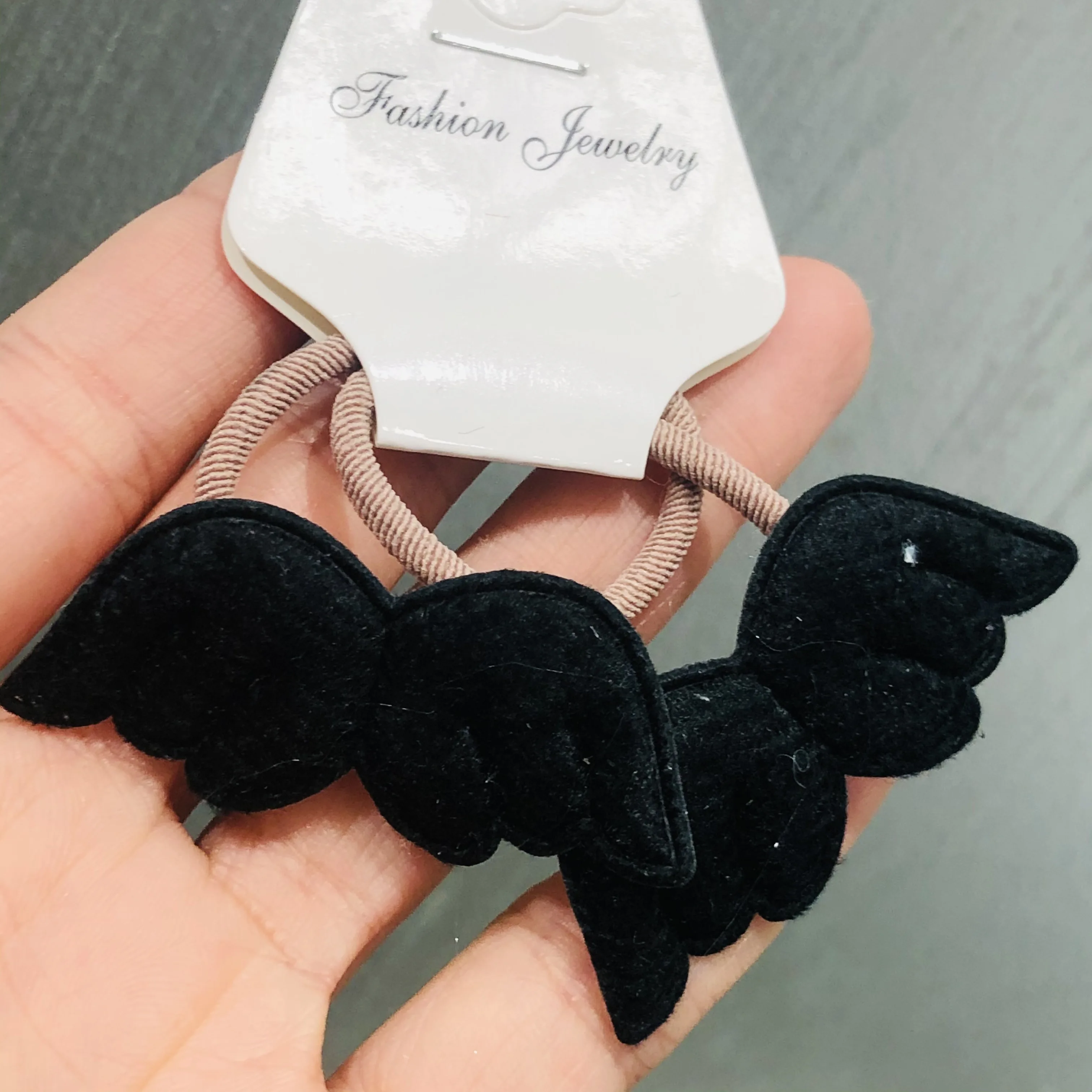 2 pz/set ali d'angelo peluche accessori per capelli bambini elastici Scrunchies elastici per capelli ragazze fascia decorazioni cravatte