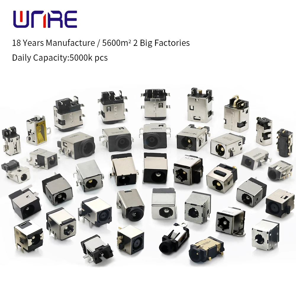 2/10Pcs DC-044A DC-532 DC Power Socket Connector PCB Installation 5.5 * 2.1MM 5.5X2.5MM Laptop Female Plug