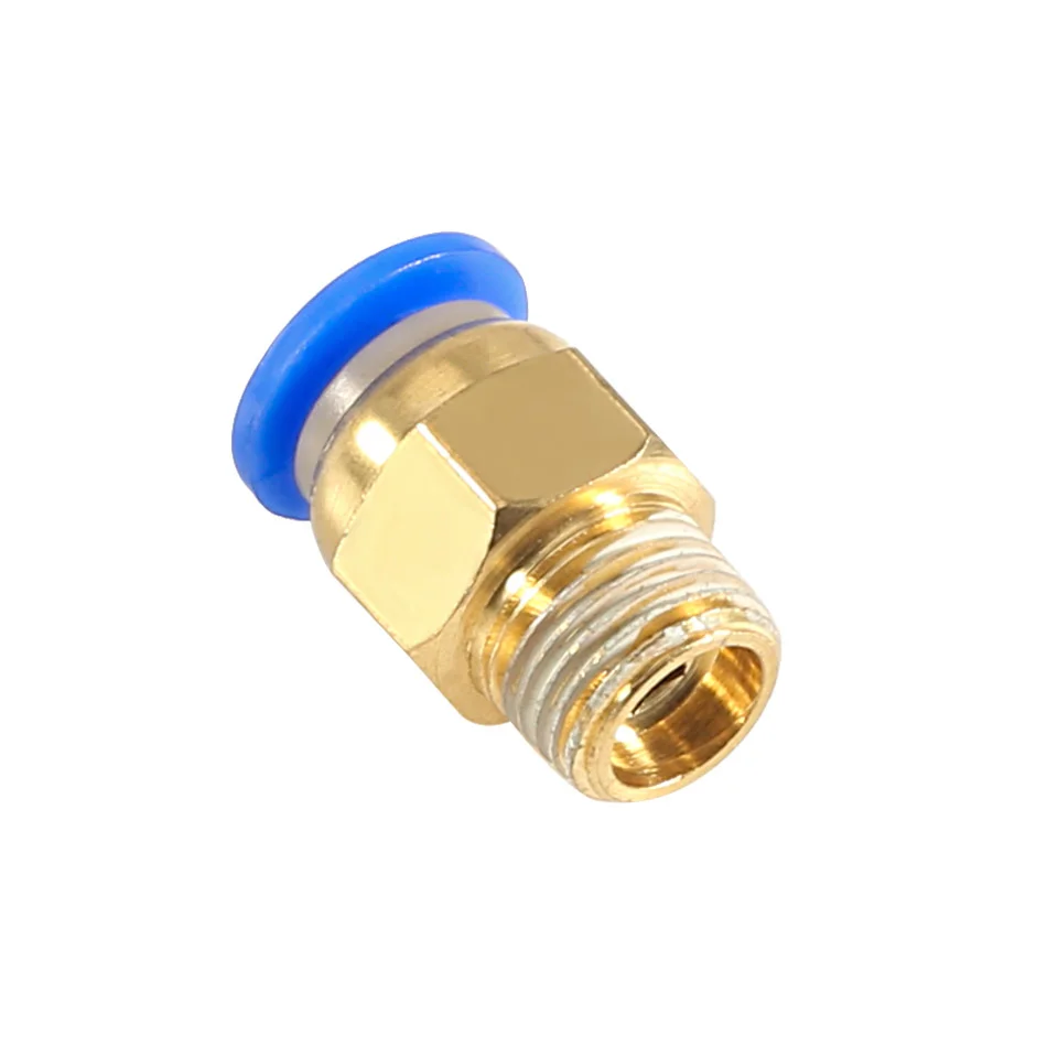 Conectores neumáticos para impresoras 3D, accesorios de extrusora de cabeza en J, acoplador rápido de tubo de PTFE, bowden PC4-01, 1,75mm, PC6-01, 3,0mm, 2 piezas