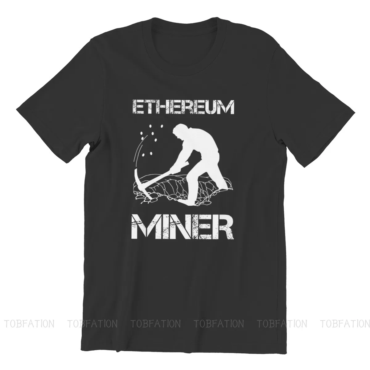 Crypto Cryptocurrency Ethereum Miner Holder T Shirt Vintage Punk Summer Oversized Cotton Men's Clothes Harajuku O-Neck TShirt