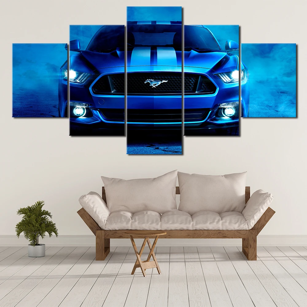 

Vehicle Super Car Shelby 5 Panel HD Print Picture Print Wall Art Canvas Poster Frame Painting Room Decoration