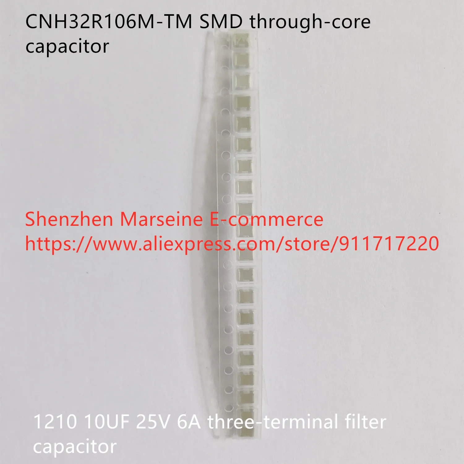 Original New 100% CNH32R106M-TM SMD through-core capacitor 1210 10UF 25V 6A three-terminal filter capacitor (Inductor)