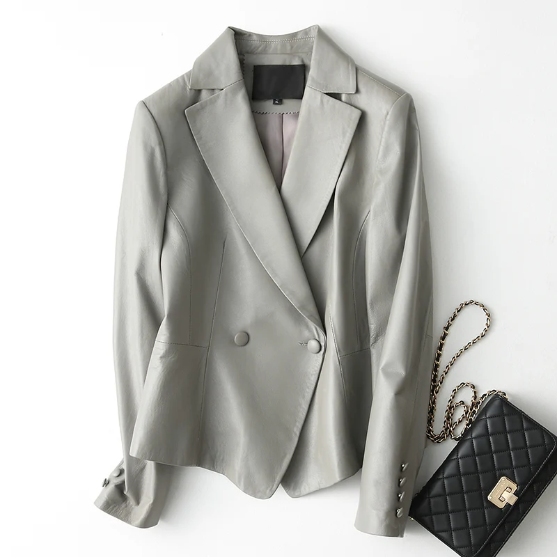 

Casual Real Leather Coat Women Natural Sheepskin Jacket Genuine Leather Women's Spring Jackets jaqueta feminina ZJZ1702