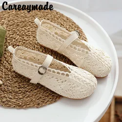 Careaymade-College style women's shoes mesh breathable sandals Japanese casual shoes literature art comfortable single shoes